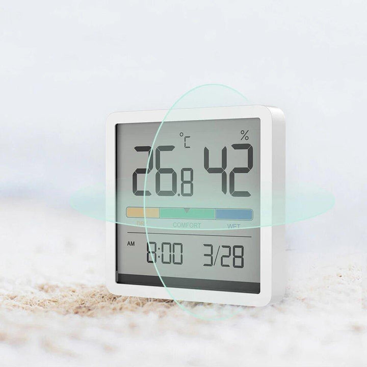XIAOMI Miiiw Mute Temperature Humidity Clock Digital Hygrometer Alarm Clock Indoor Thermometer Humidity Monitor Smart Home with 3.34inch Huge LCD Screen - Trendha