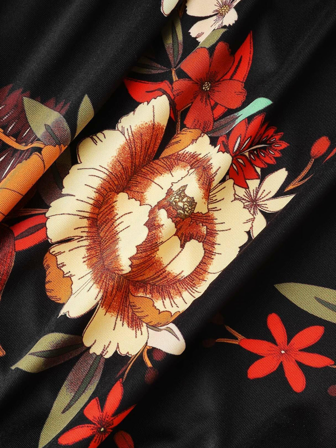 Random Floral Print Strapless Sleeveless Pleated Cami - Trendha