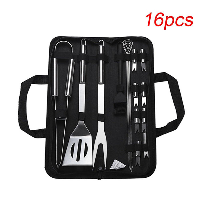 Stainless Steel BBQ Tools Set Barbecue Grilling Utensil Accessories Camping Outdoor Cooking - Trendha