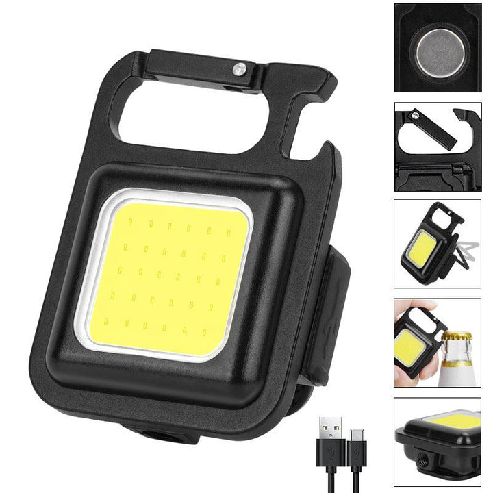 Outdoor USB Mini Alloy Keychain Light Home Emergency Night Light Car Repair Light Camping Light - Trendha