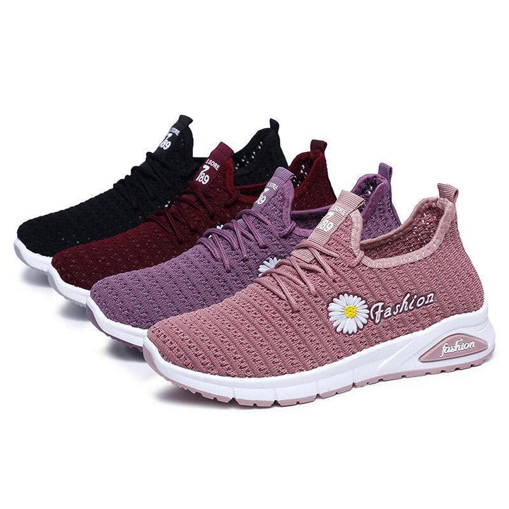 Women Daisy Decor Breathable Mesh Lightweight Casual Sport Shoes - Trendha