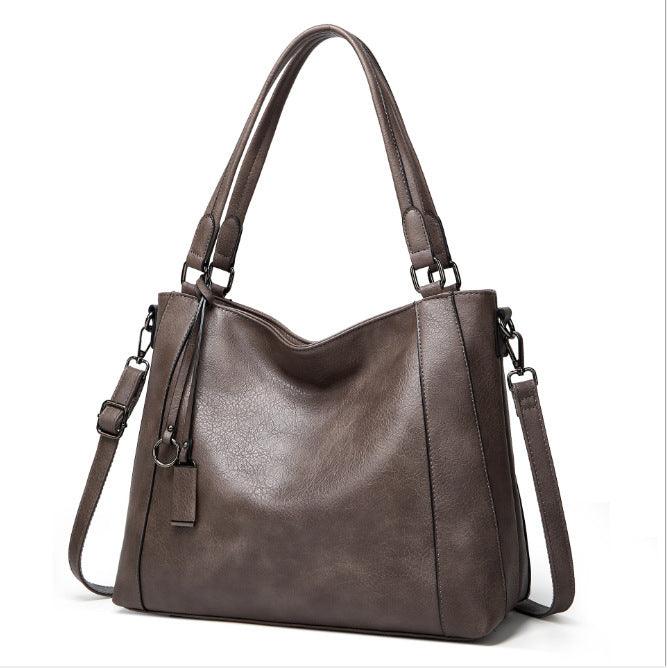 Ladies Soft Leather Portable Fashion Trend Casual Bag Shoulder Messenger Bag - Trendha