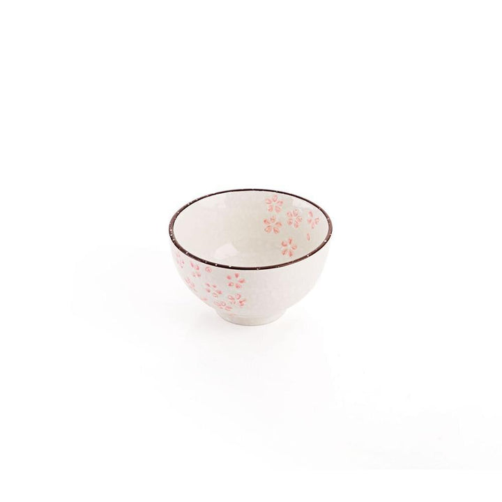Japan Style Beige / Pink Ceramic Rice Bowl - Trendha