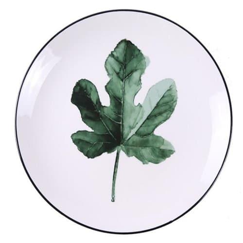 Plant Print Ceramic Food Tray - Trendha