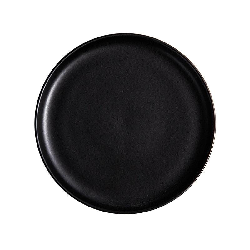 Round Solid Ceramic Plates - Trendha