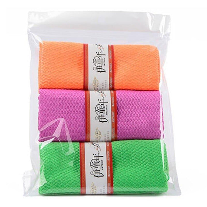 Set of 3 Microfiber Cleaning Cloths - Trendha