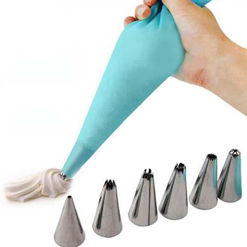Silicone and Stainless Steel Icing Cream Pastry Bag - Trendha