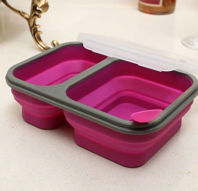 Silicone Collapsible Portable Lunch Box - Trendha