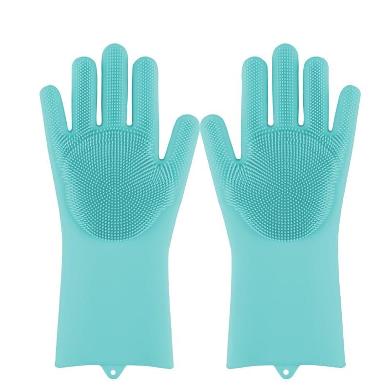 Silicone Dishwashing Scrubber Gloves - Trendha