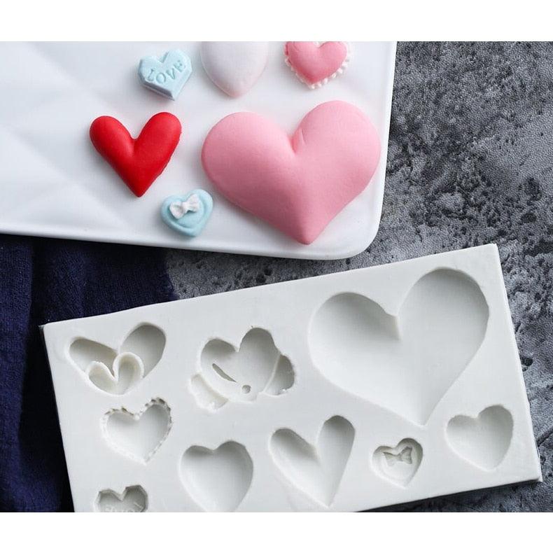 Silicone Mold in Shape of Hearts and Lips - Trendha