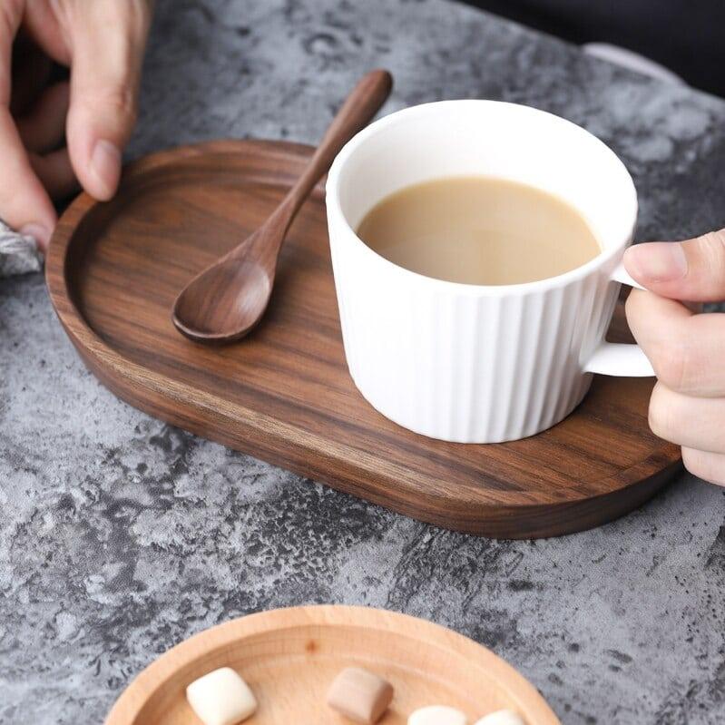 Solid Oval Wood Tray - Trendha