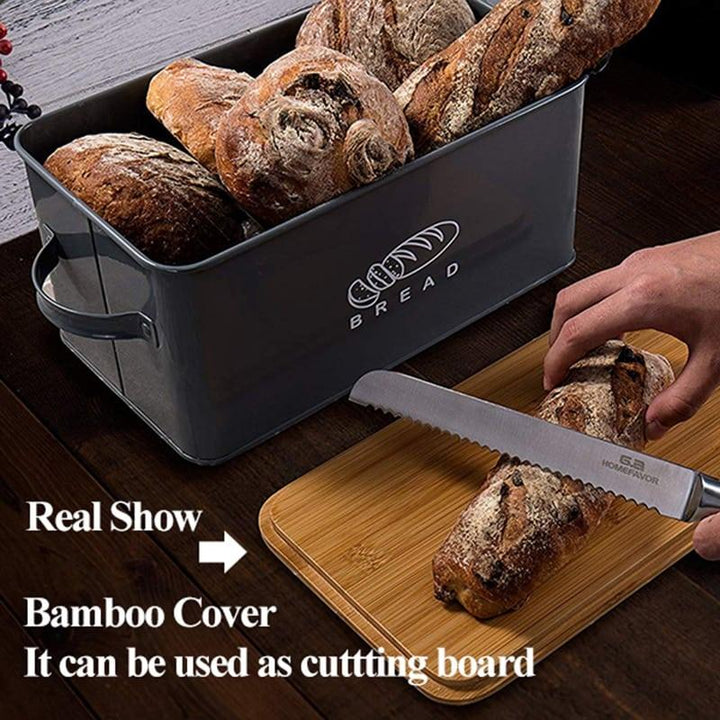 Storage Brad Box with Bamboo Cutting Board - Trendha