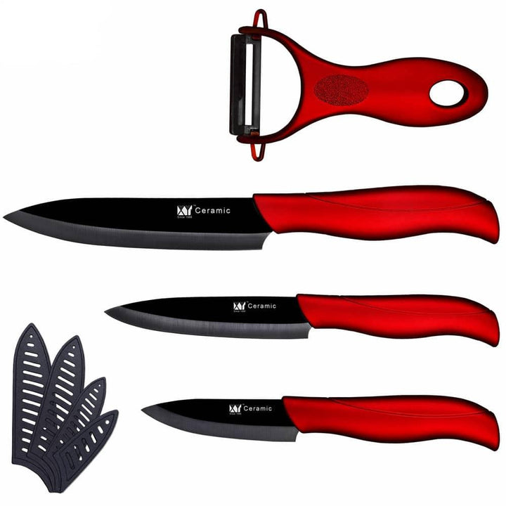 Stylish Red&Black Knives - Trendha