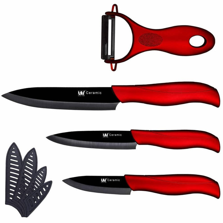 Stylish Red&Black Knives - Trendha