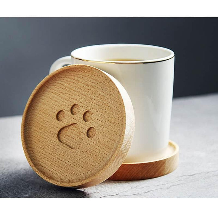 Thick Cat Paw Carved Wooden Placemat - Trendha