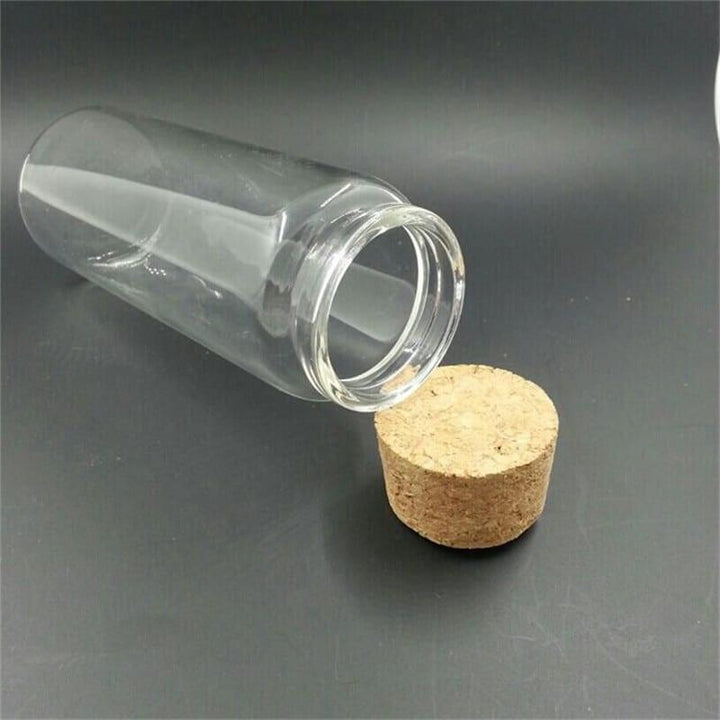 Transparent Glass Bottle with Cork - Trendha