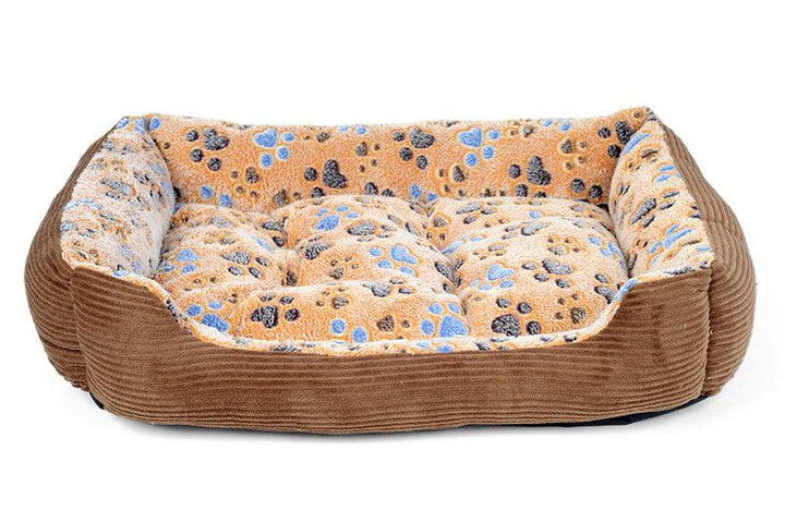 Warm Fleece Dog's Bed with Colorful Print - Trendha